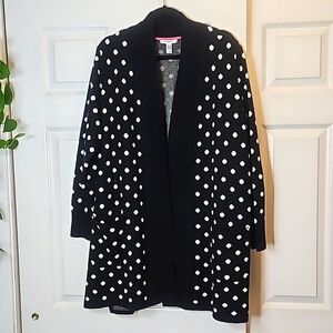 Isaac Mizrahi Polka Dot Cardigan